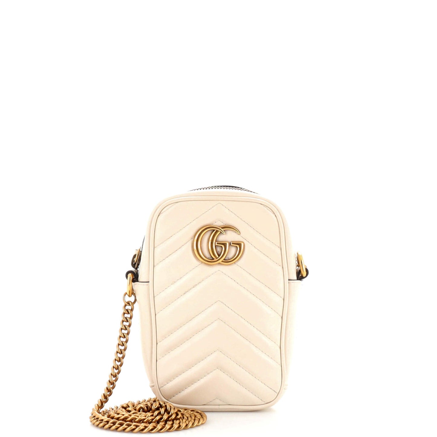 Luxury Gucci Trending 2025 GG Marmont Vertical Phone Crossbody Bag Matelasse Leather Mini