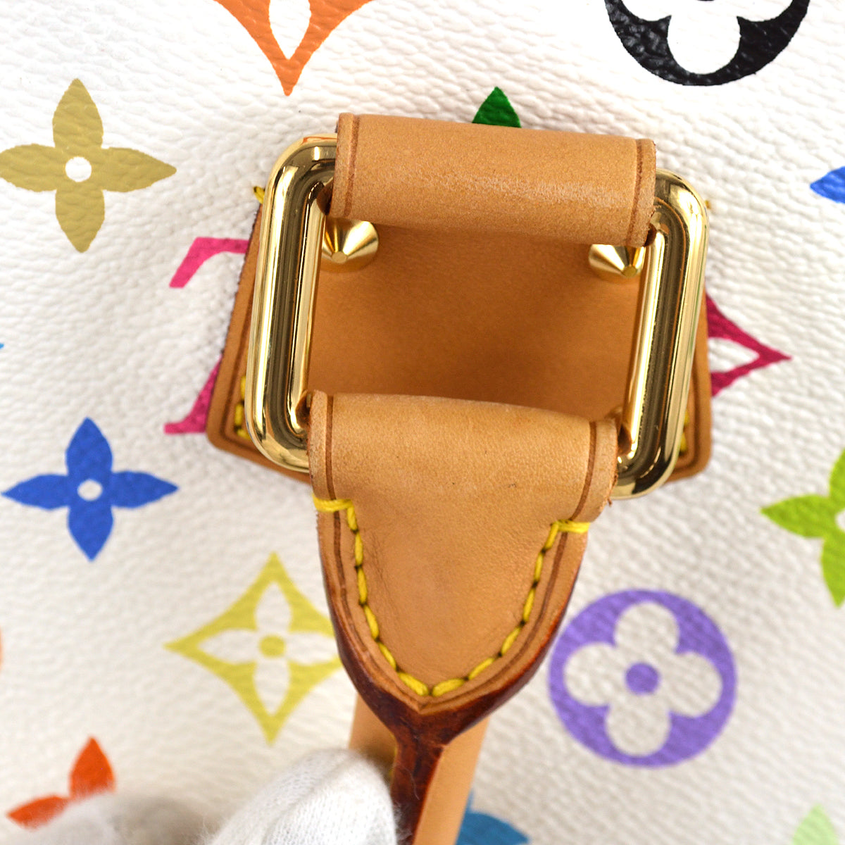 Louis Vuitton 2003 White Monogram Multicolor Speedy 30 M92643