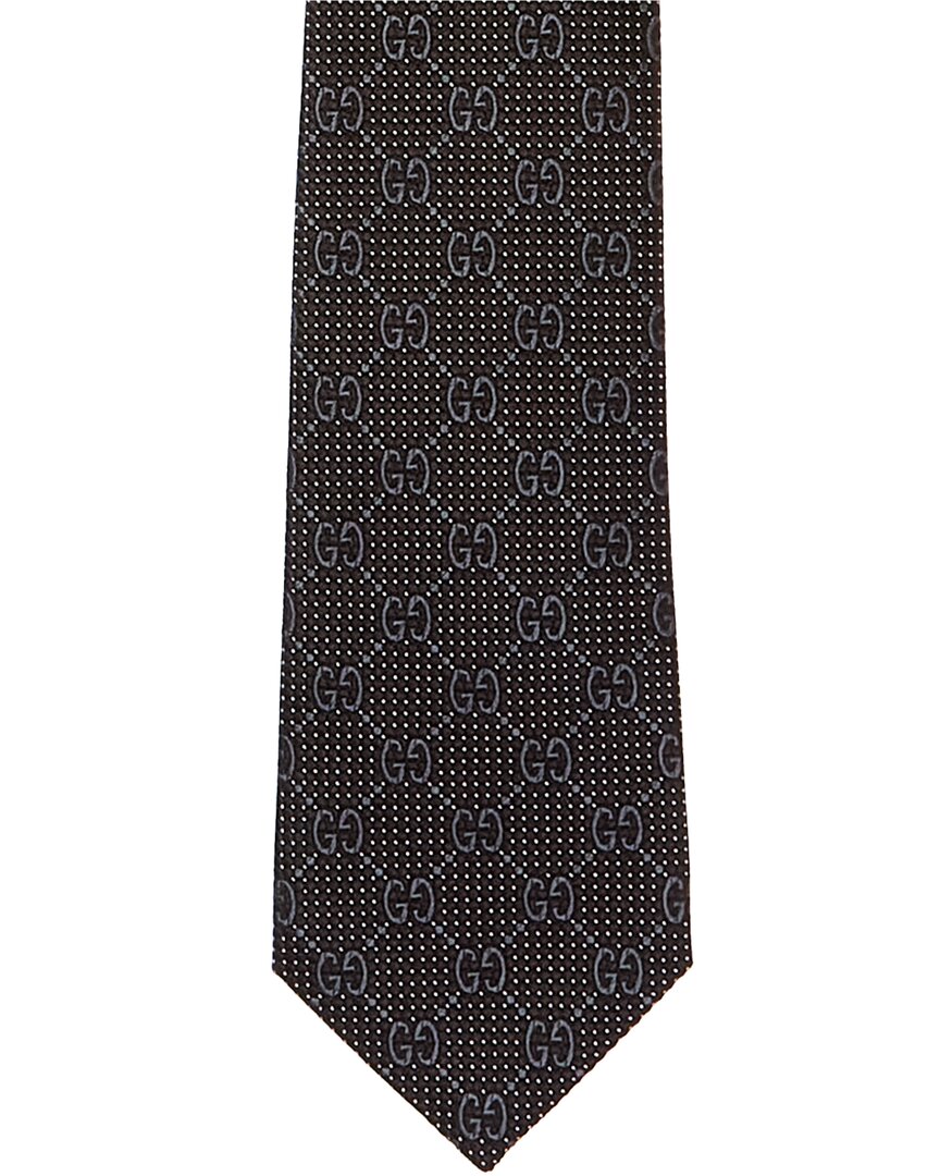 Gucci Black GG Silk Tie