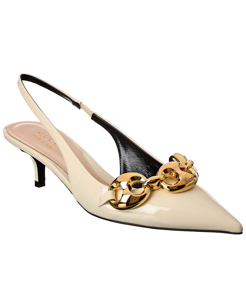 Gucci Marina Patent Slingback Pump