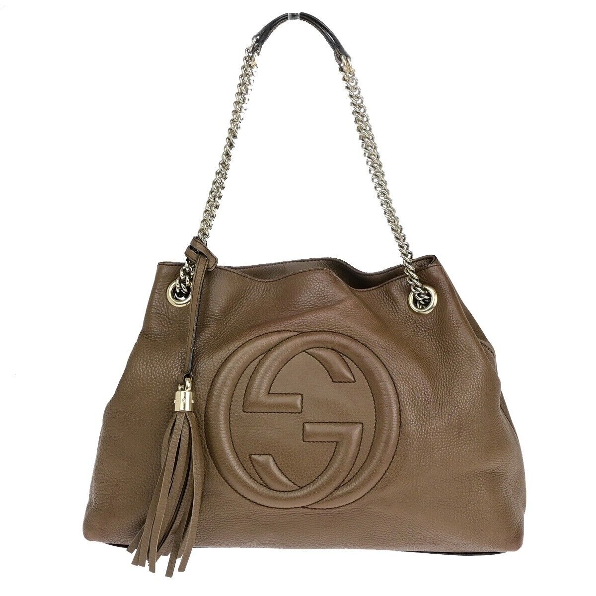 Luxury Gucci Trending 2025 Soho  Leather Shoulder Bag ()