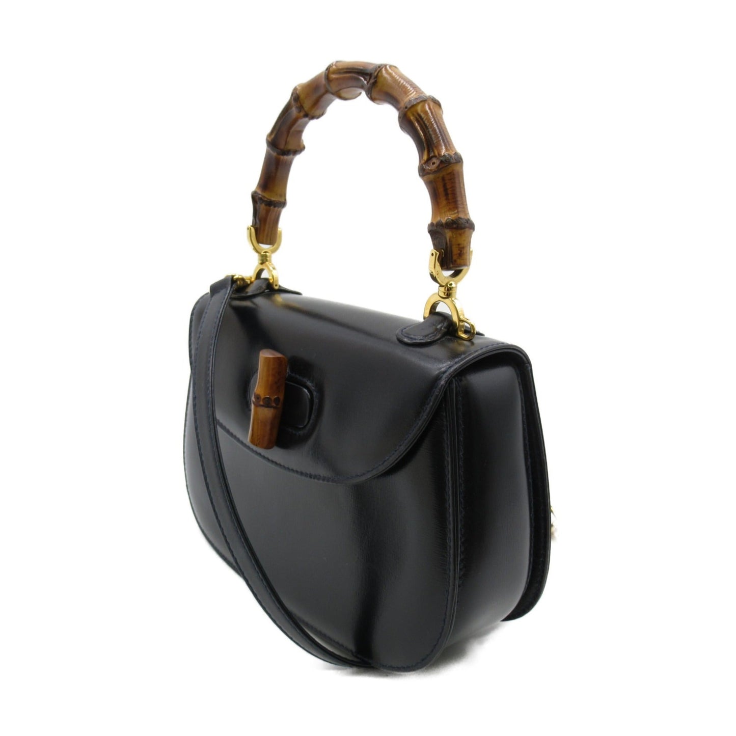Gucci Bamboo  Leather Handbag ()