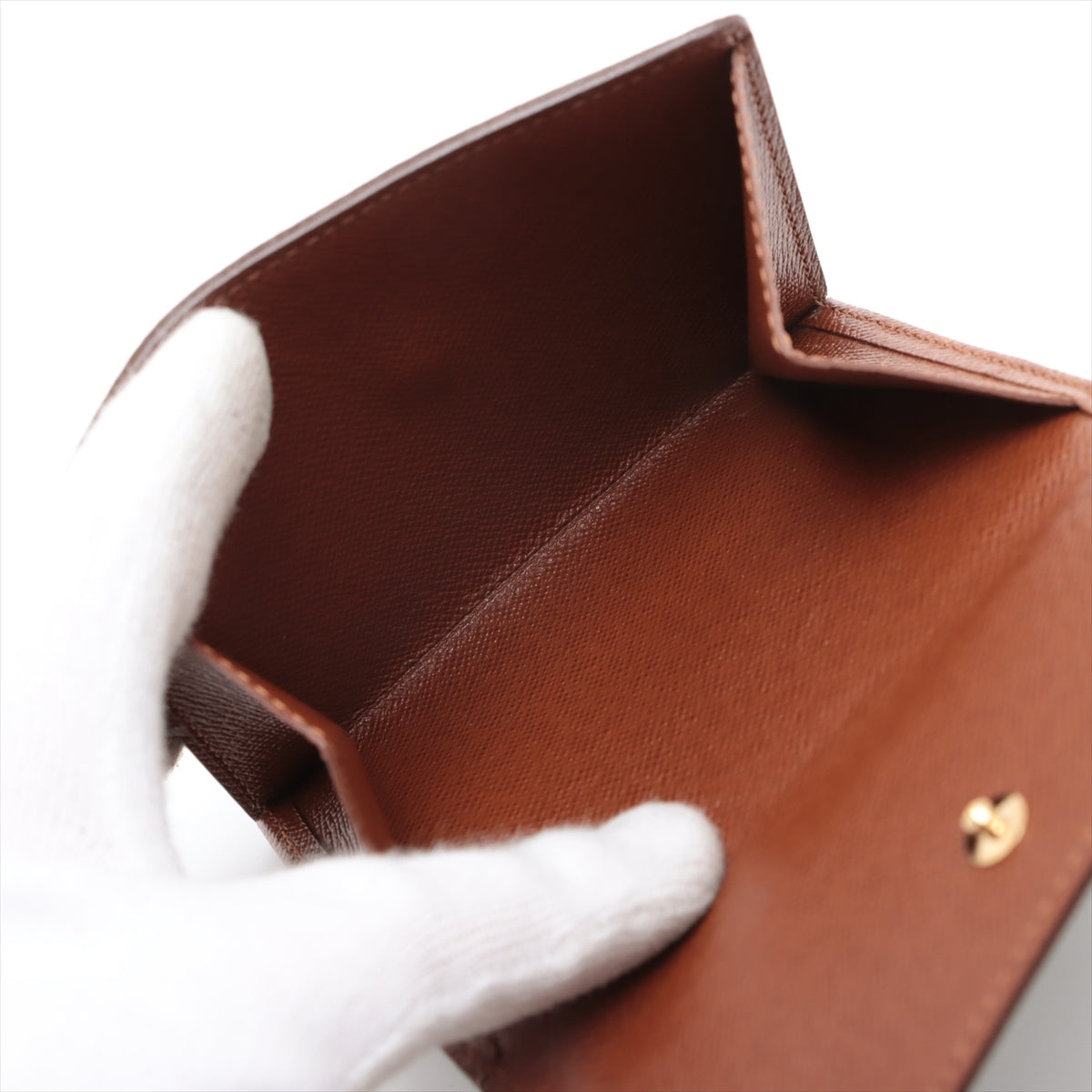 Louis Vuitton Monogram Port Monevier Cartcredi M61652 Brown Compact Wallet