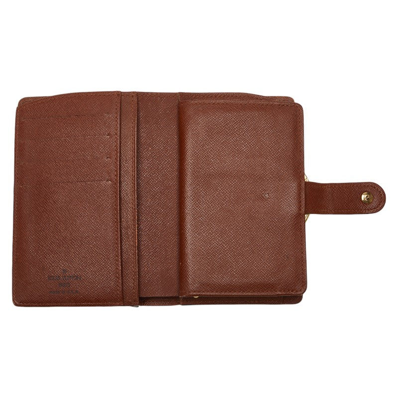 Louis Vuitton Monogram Vienna Double Fed Wallet Compact Wallet M61663 Brown PVC Leather  Louis Vuitton