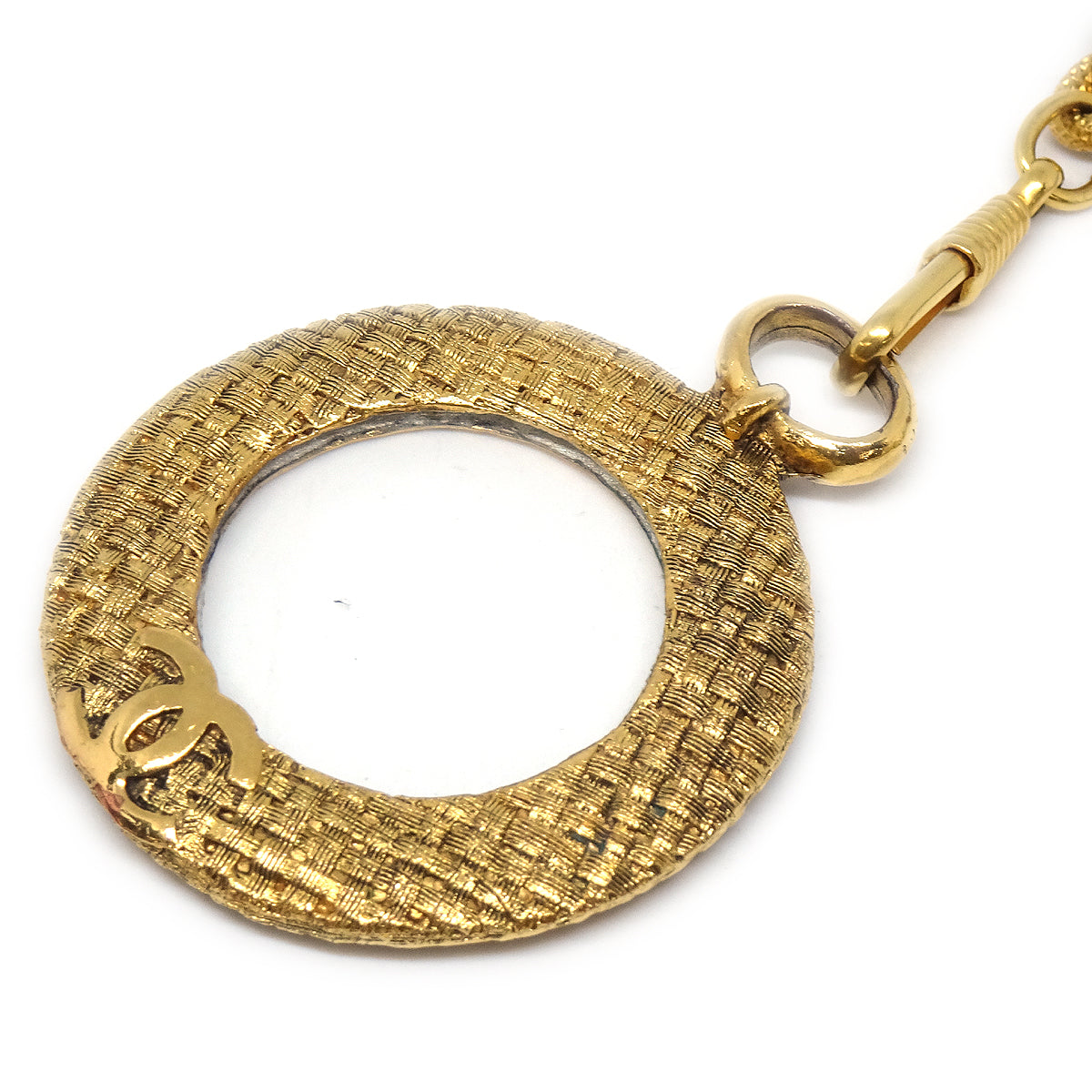 Luxury Chanel Medallion Gold Chain Loupe Necklace 3083/29