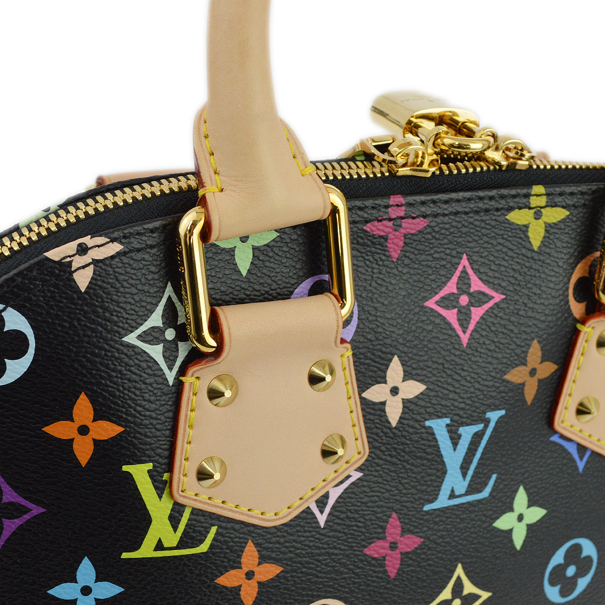 Louis Vuitton 2011 Black Monogram Multicolor Alma PM M40444
