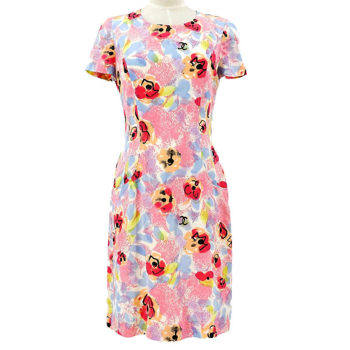 Luxury Chanel 1997 Spring CC floral-print dress #38