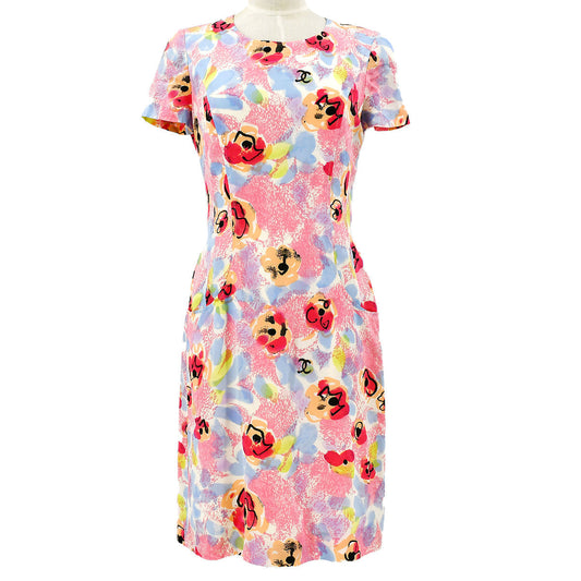 Luxury Chanel 1997 Spring CC floral-print dress #38