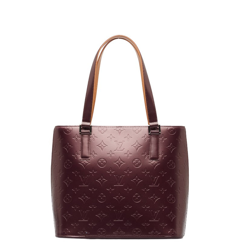 Louis Vuitton Monogram Matt Stockton Handbag M55116 Violet Pearl Leather  Louis Vuitton