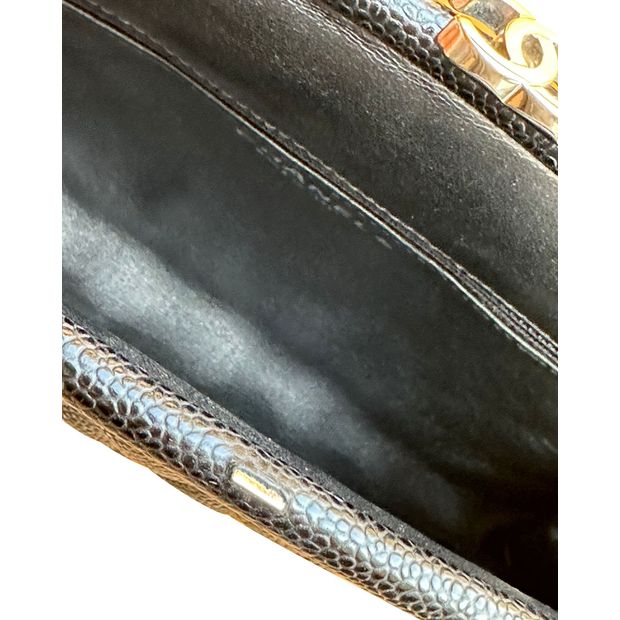 CHANEL Timeless Clutch in Black Quilted Caviar Leather