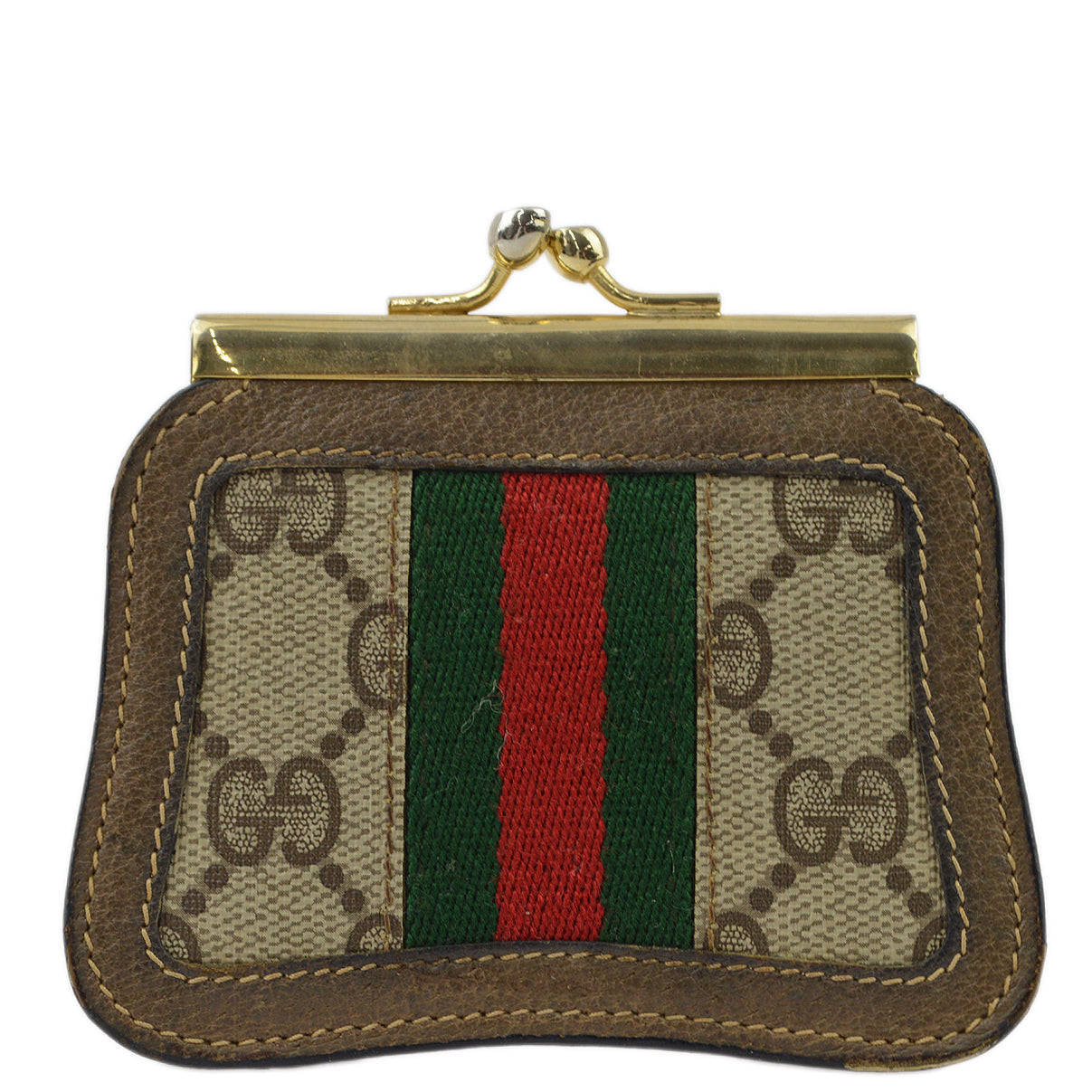 Luxury Gucci Trending 2025 Brown GG Shelly Line Coin Purse Wallet