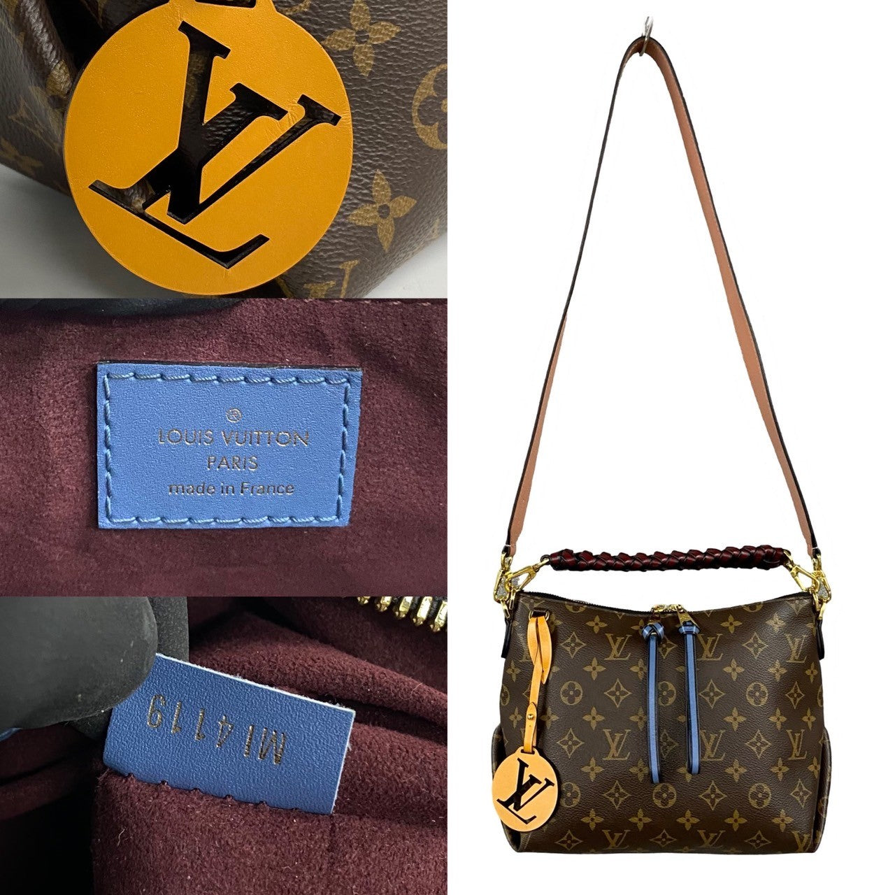 Louis Vuitton Mini Zipped Hobo Leather Bag