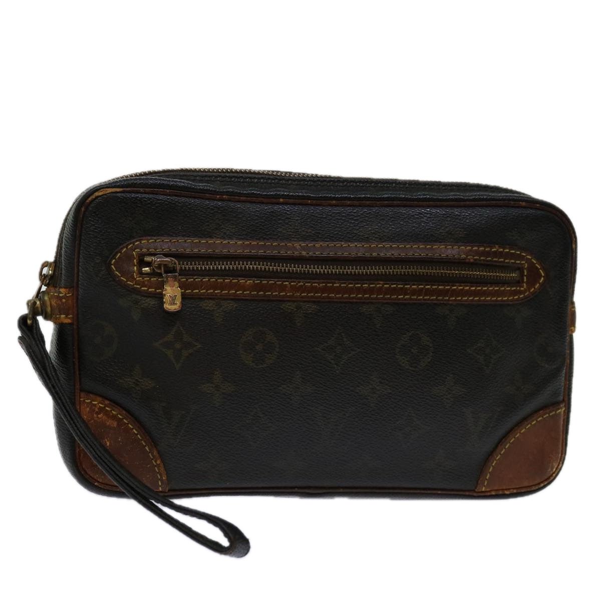 LOUIS VUITTON Monogram Marly Dragonne GM Clutch Bag M51825 LV 70003
