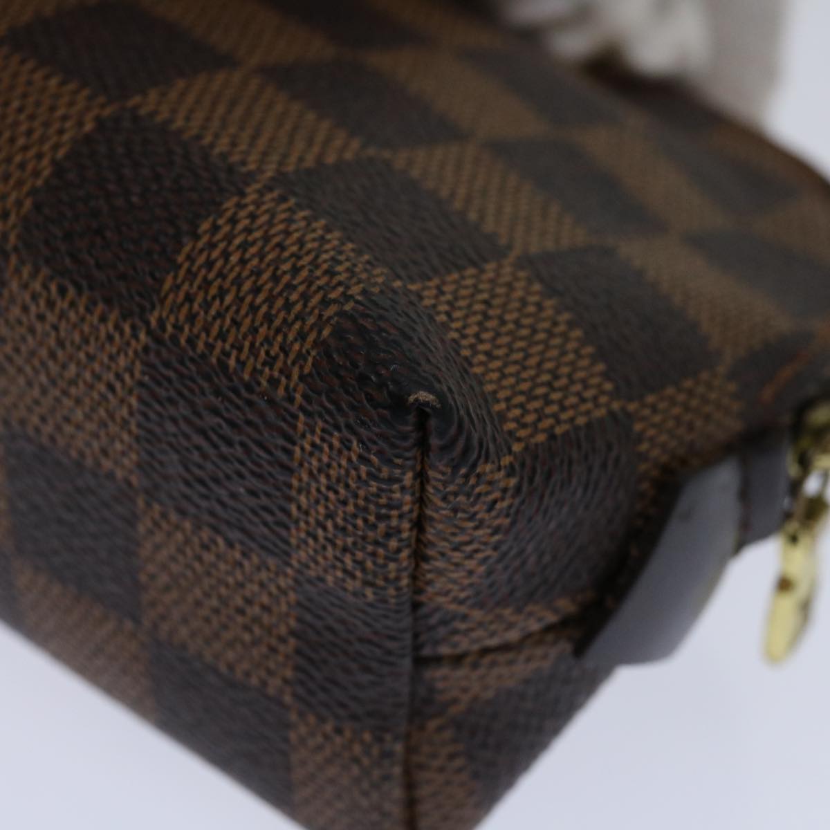 LOUIS VUITTON Damier Ebene Pochette Cosmetic PM Pouch N47516 LV 70007