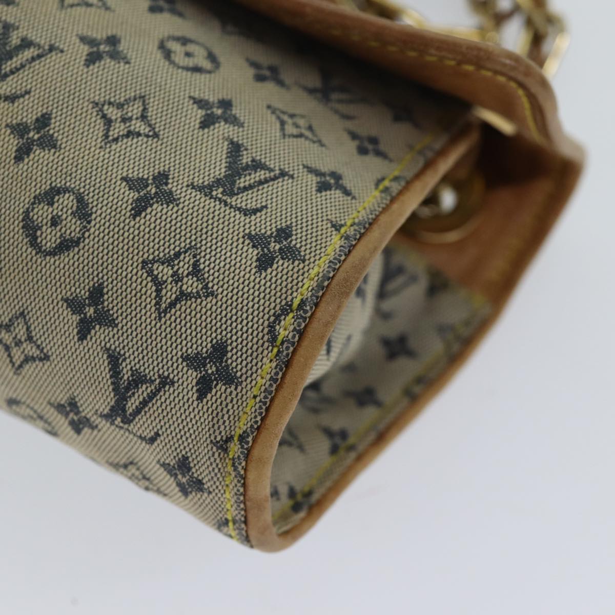 LOUIS VUITTON Monogram Mini Camille Chain Shoulder Bag Blue M92002 LV 70009