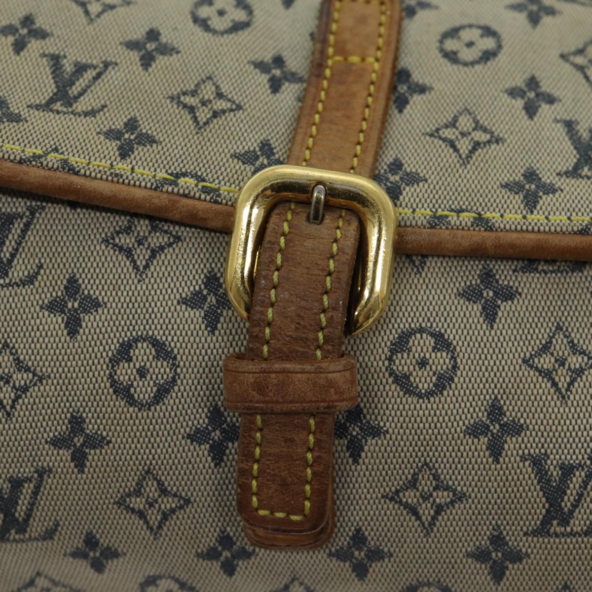 LOUIS VUITTON Monogram Mini Camille Chain Shoulder Bag Blue M92002 LV 70009