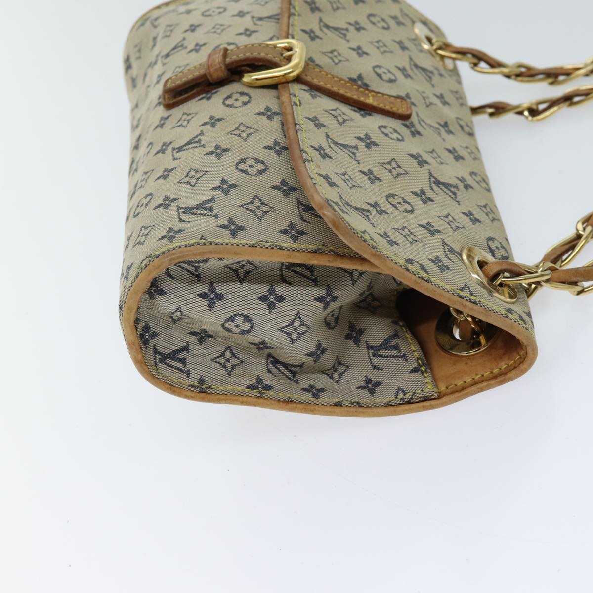 LOUIS VUITTON Monogram Mini Camille Chain Shoulder Bag Blue M92002 LV 70009