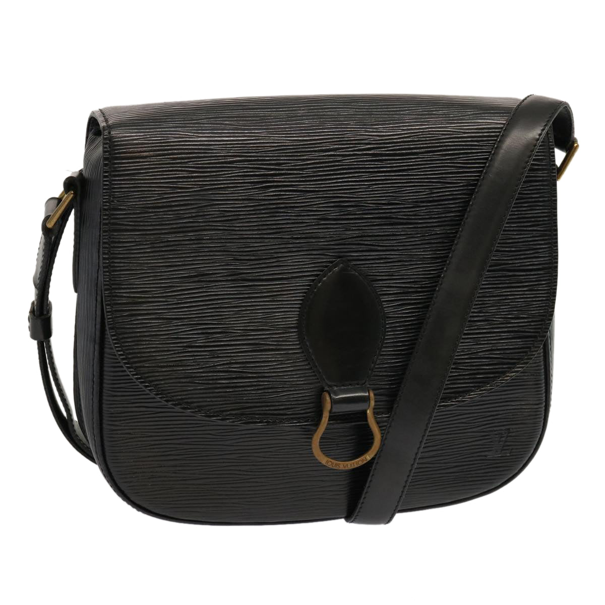 LOUIS VUITTON Epi Saint Cloud GM Shoulder Bag Black M52192 LV 70022