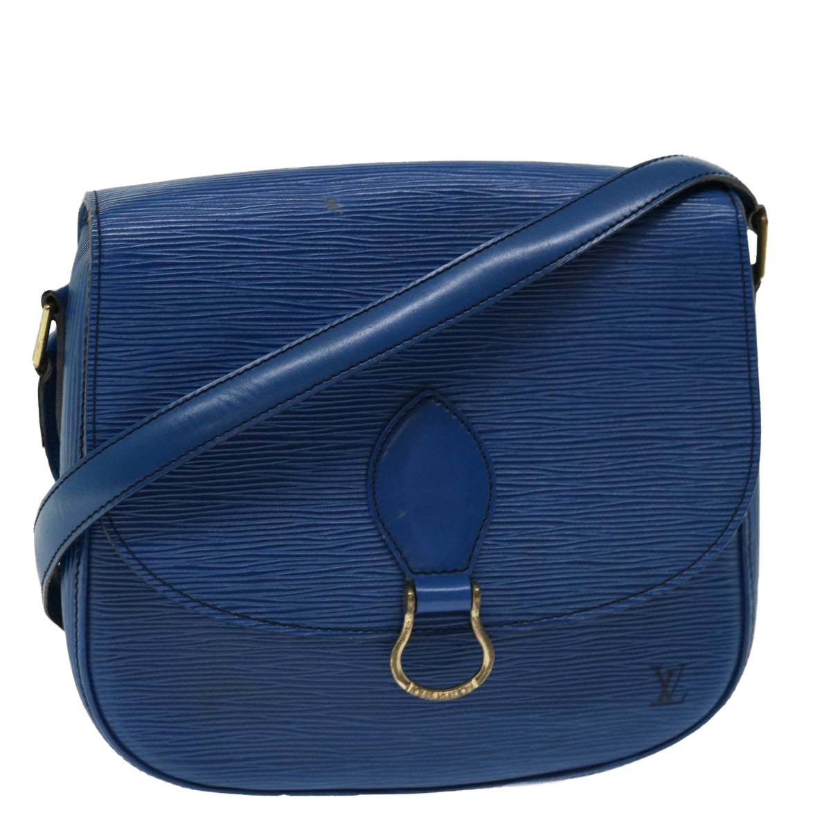LOUIS VUITTON Epi Saint Cloud GM Shoulder Bag Blue M52195 LV 70023