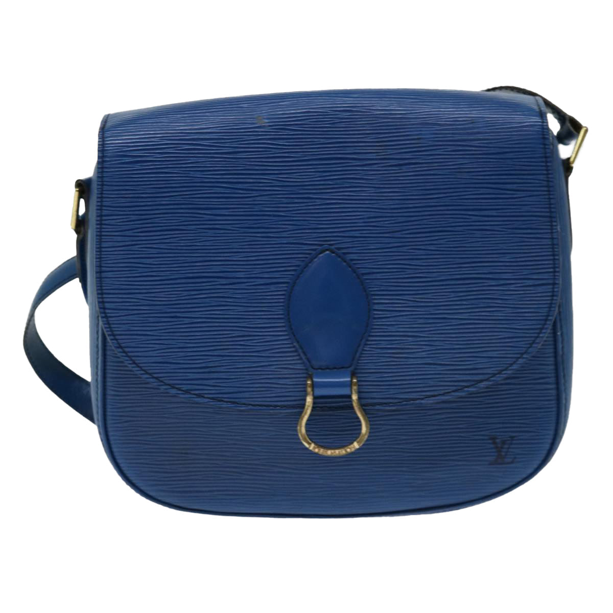 LOUIS VUITTON Epi Saint Cloud GM Shoulder Bag Blue M52195 LV 70023