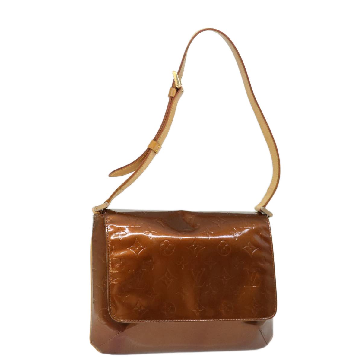 LOUIS VUITTON Monogram Vernis Thompson Street Bag Bronze M91124 LV 70030