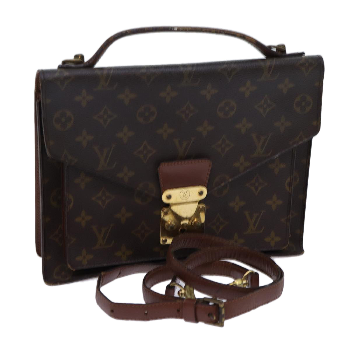 LOUIS VUITTON Monogram Monceau 28 Hand Bag 2way M51185 LV 70032