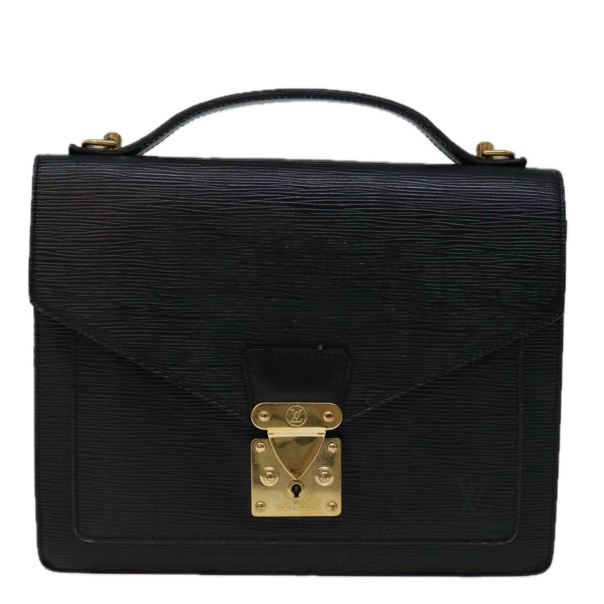 LOUIS VUITTON Epi Monceau 28 Hand Bag Black M52122 LV 70033