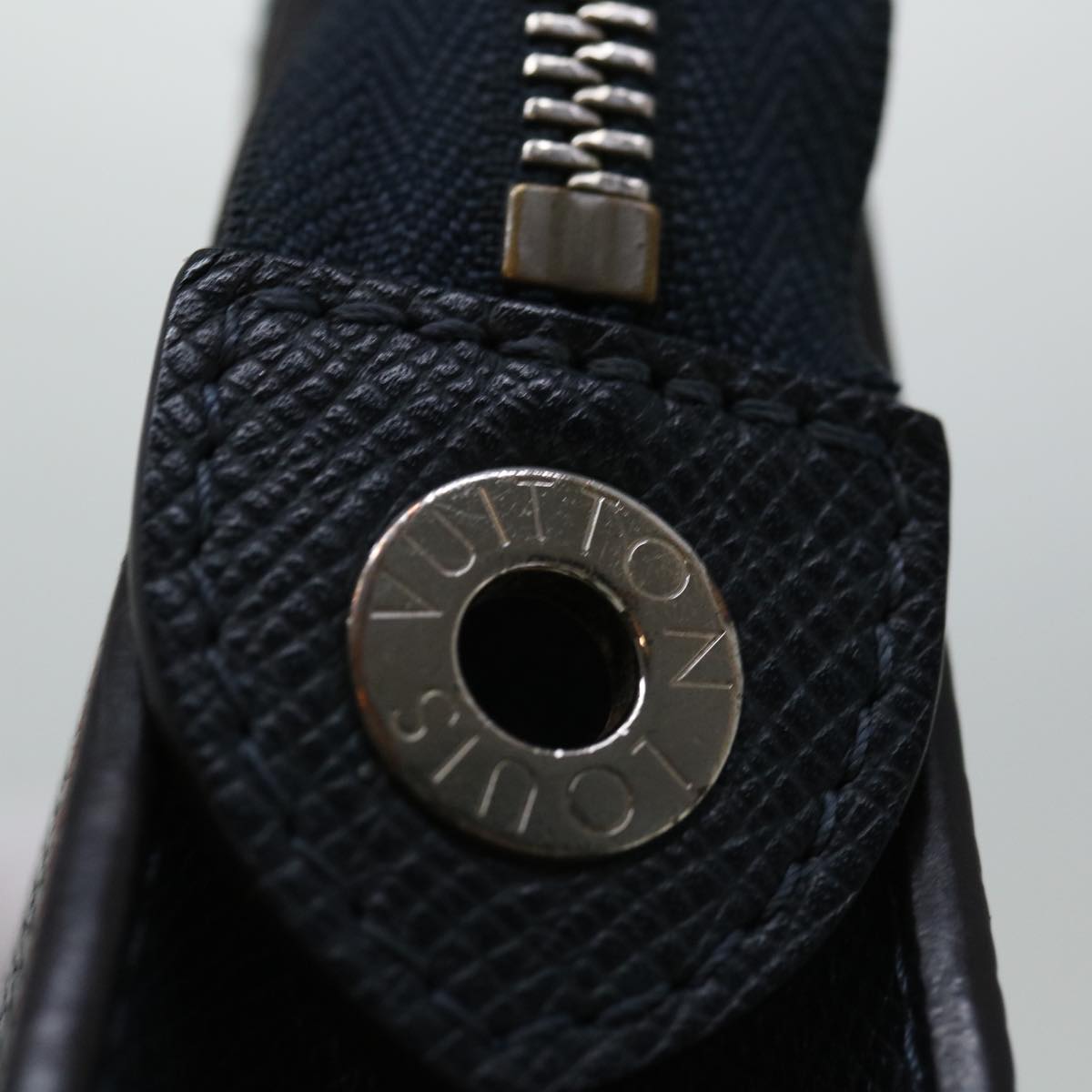 LOUIS VUITTON Taiga Pochette Voyager MM Clutch Bag Blue Marine M63394 70038