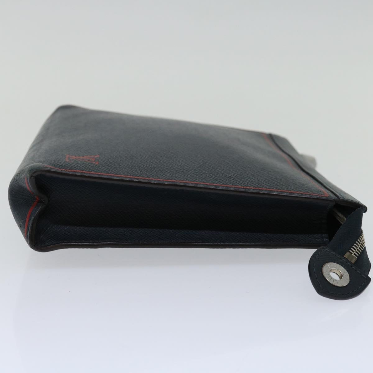 LOUIS VUITTON Taiga Pochette Voyager MM Clutch Bag Blue Marine M63394 70038