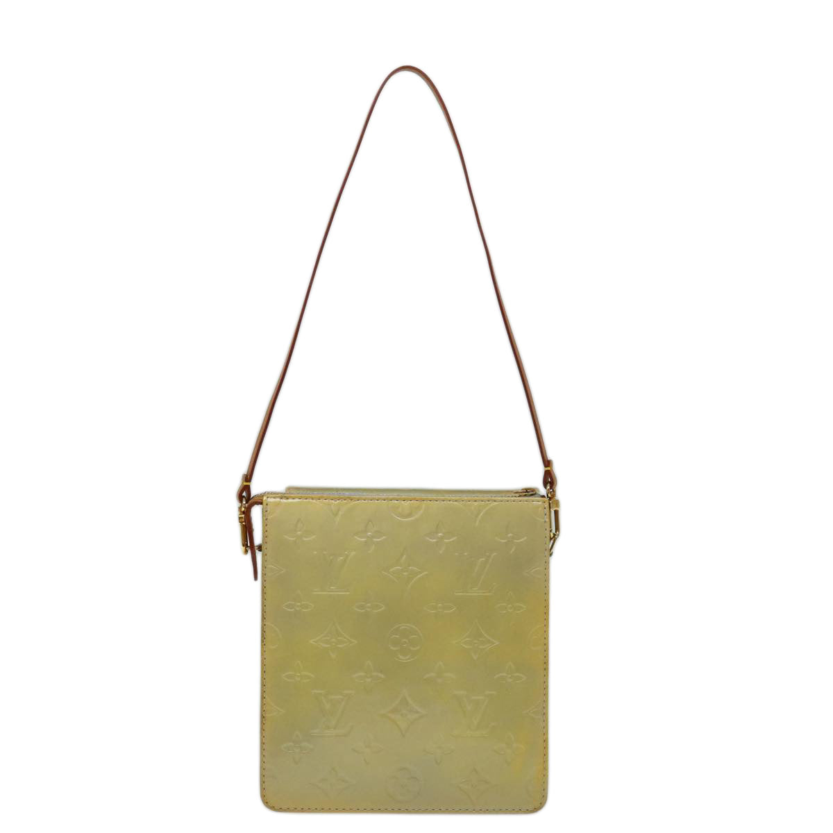 LOUIS VUITTON Monogram Vernis Motto Accessory Pouch Gris M91030 LV 70044