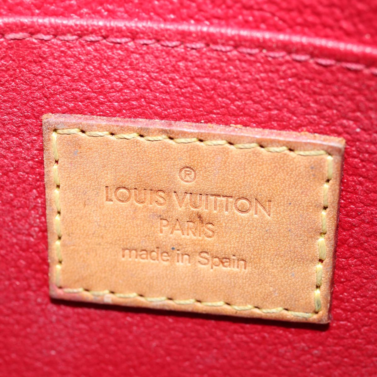 LOUIS VUITTON Vernis Rayure Pochette Cosmetic Pomme D'amour M91721 LV 70046