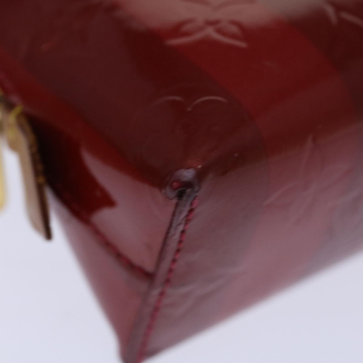LOUIS VUITTON Vernis Rayure Pochette Cosmetic Pomme D'amour M91721 LV 70046