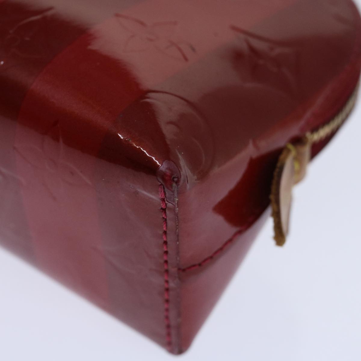 LOUIS VUITTON Vernis Rayure Pochette Cosmetic Pomme D'amour M91721 LV 70046