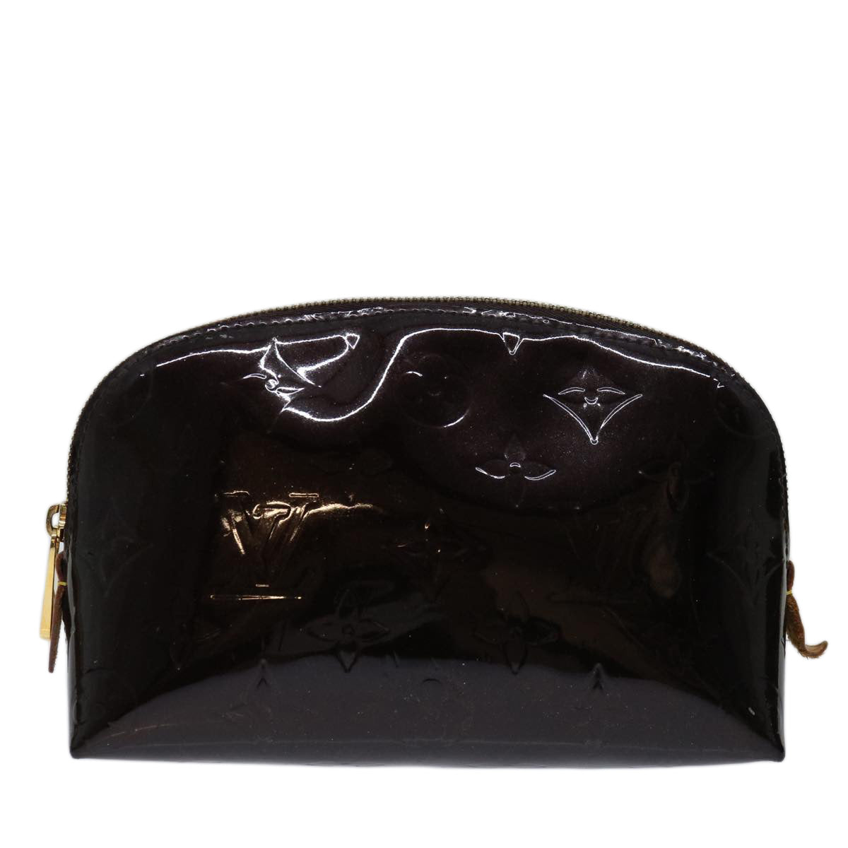 LOUIS VUITTON Monogram Vernis Pochette Cosmetic Pouch Amarante M91495 70047