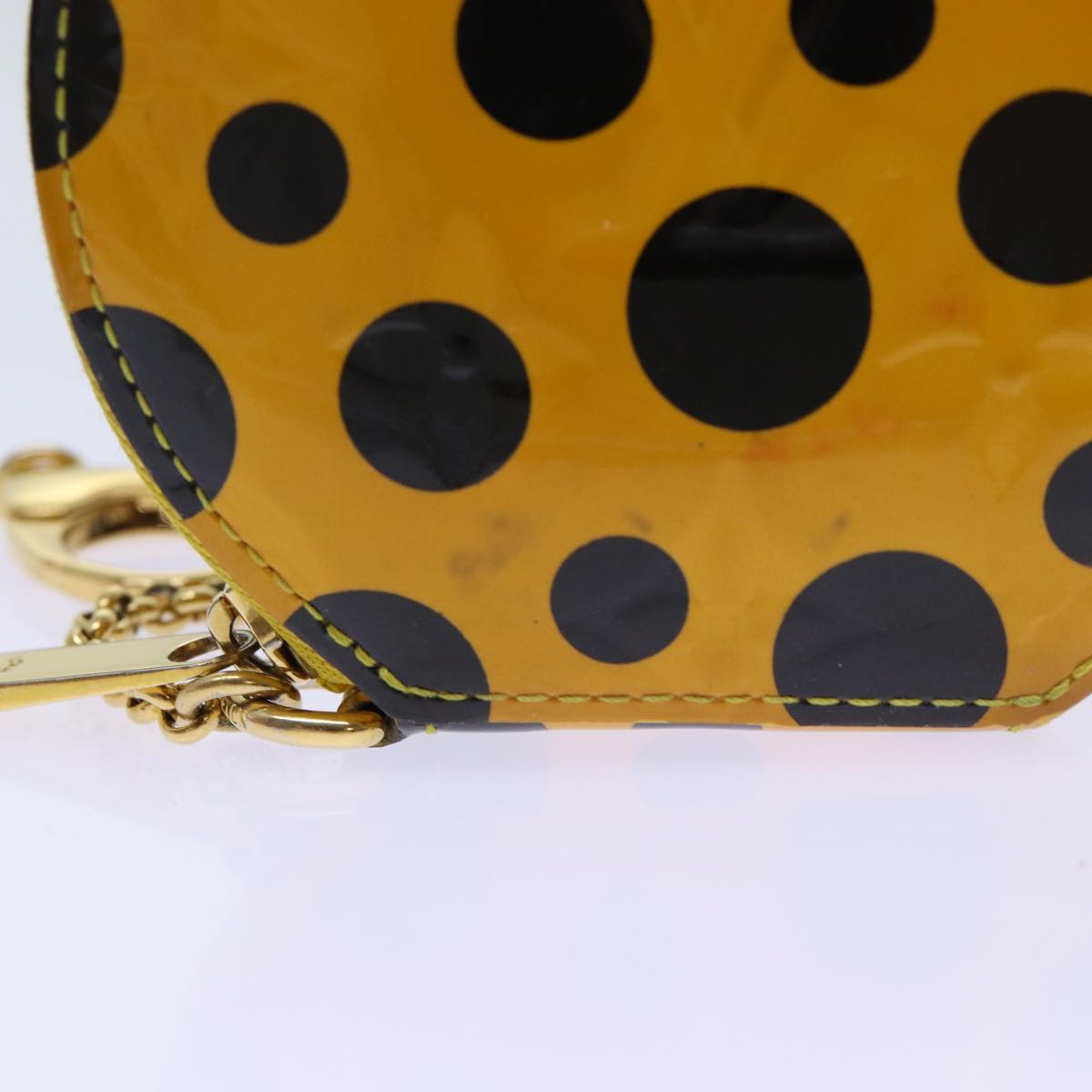 LOUIS VUITTON Vernis Yayoi Kusama Porte Monnaie Chapo Purse M91569 LV 70053