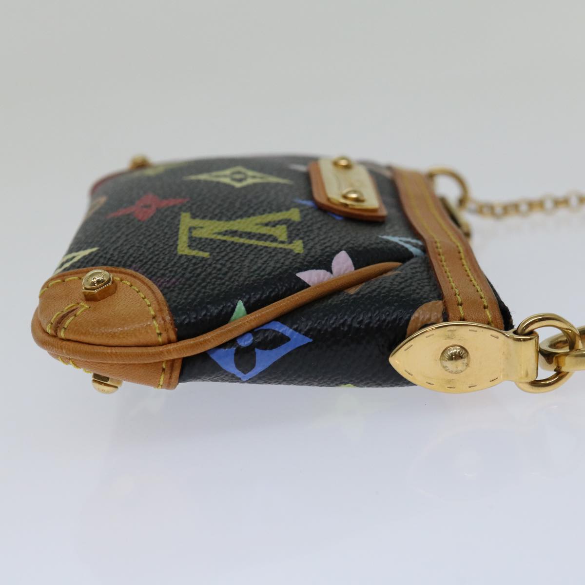 LOUIS VUITTON Multicolor Pochette Mira PM Pouch Black M60099 LV 70055A
