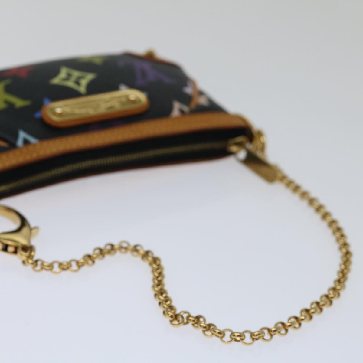 LOUIS VUITTON Multicolor Pochette Mira PM Pouch Black M60099 LV 70055A