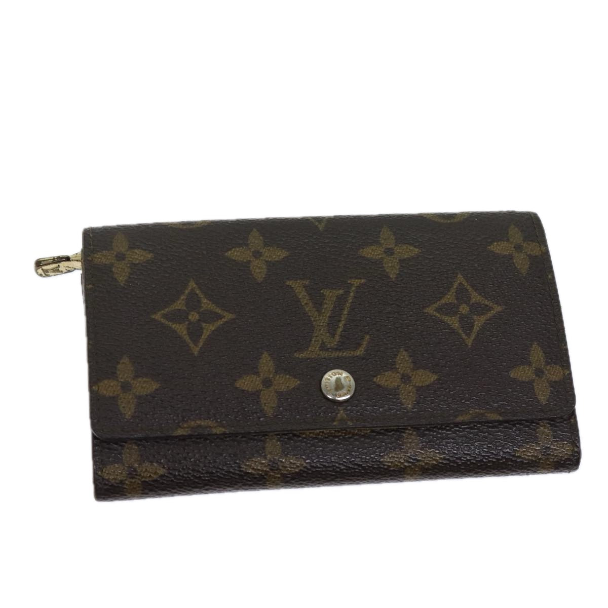 LOUIS VUITTON Monogram Porte Monnaie Billets Tresor Wallet M61730 LV 70058