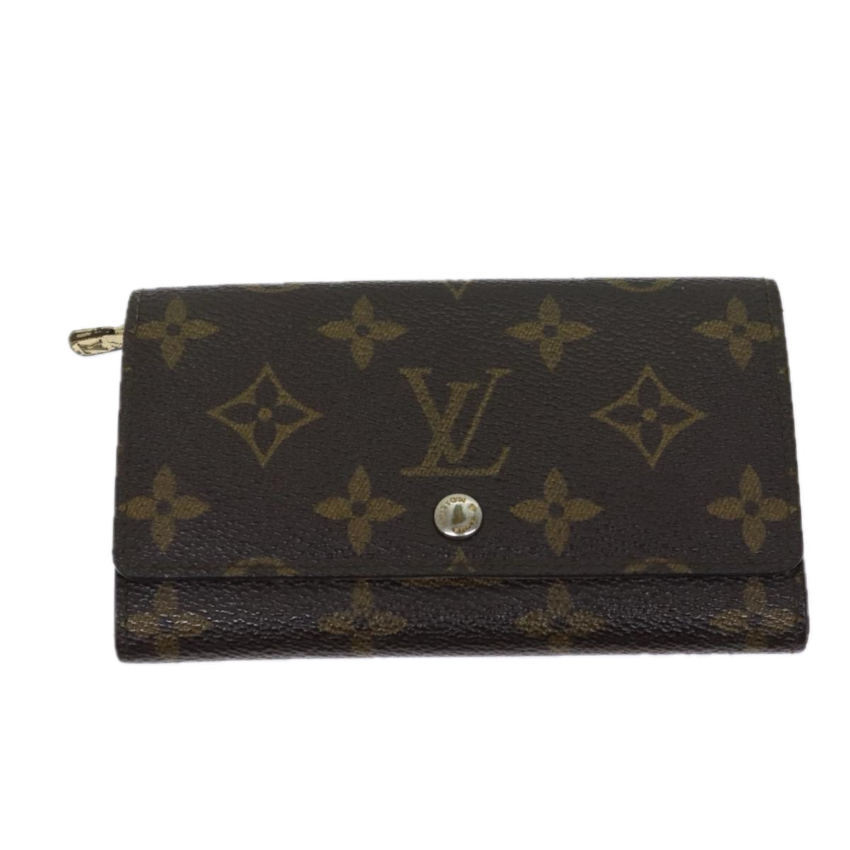 LOUIS VUITTON Monogram Porte Monnaie Billets Tresor Wallet M61730 LV 70058