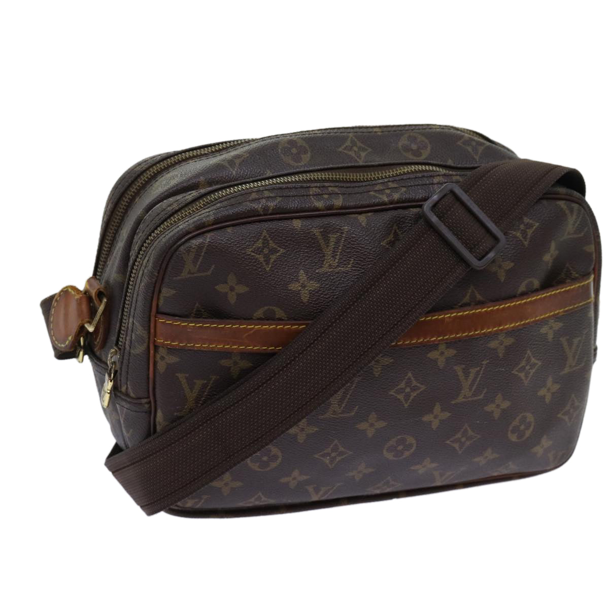 LOUIS VUITTON Monogram Reporter PM Shoulder Bag M45254 LV 70068