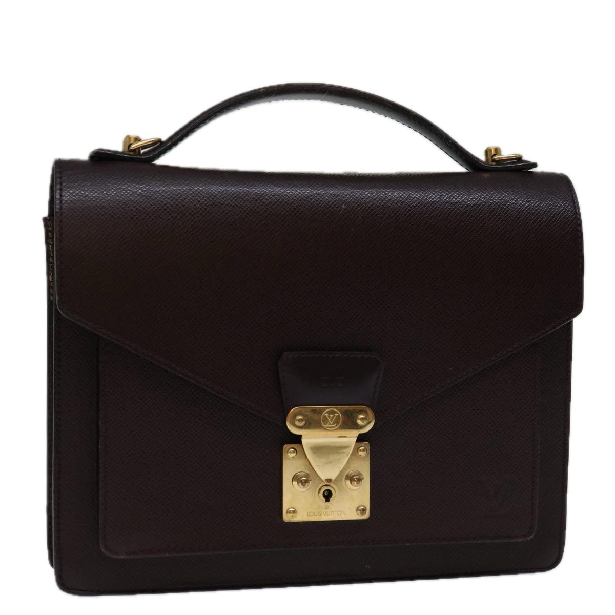 LOUIS VUITTON Taiga Monceau 28 Hand Bag 2way Acajou M32062 LV 70071