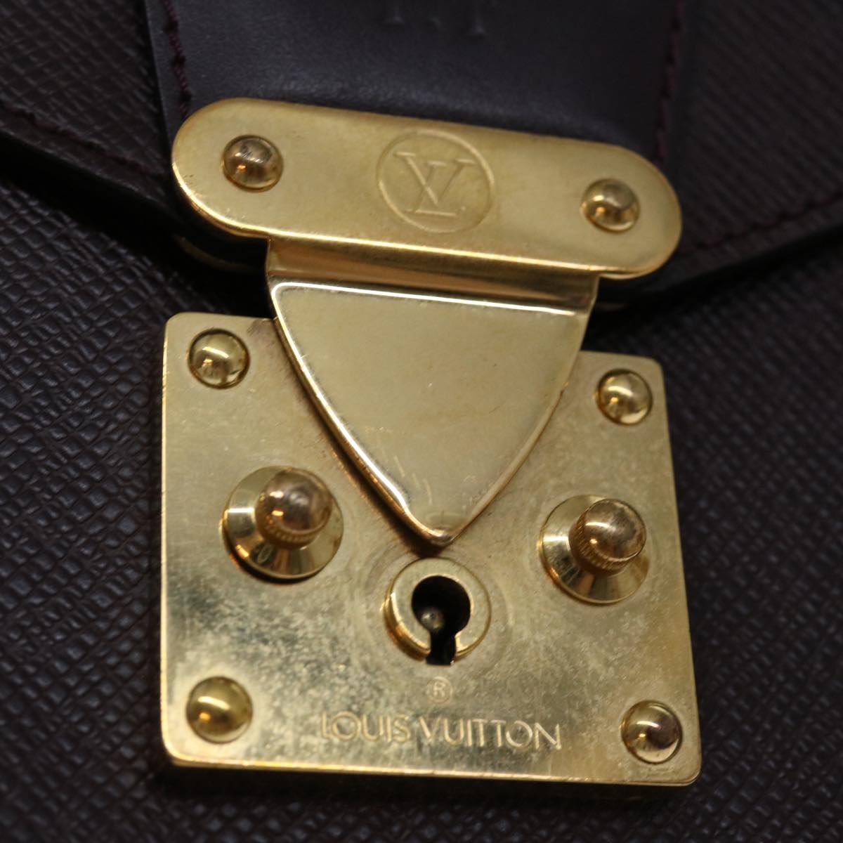 LOUIS VUITTON Taiga Monceau 28 Hand Bag 2way Acajou M32062 LV 70071