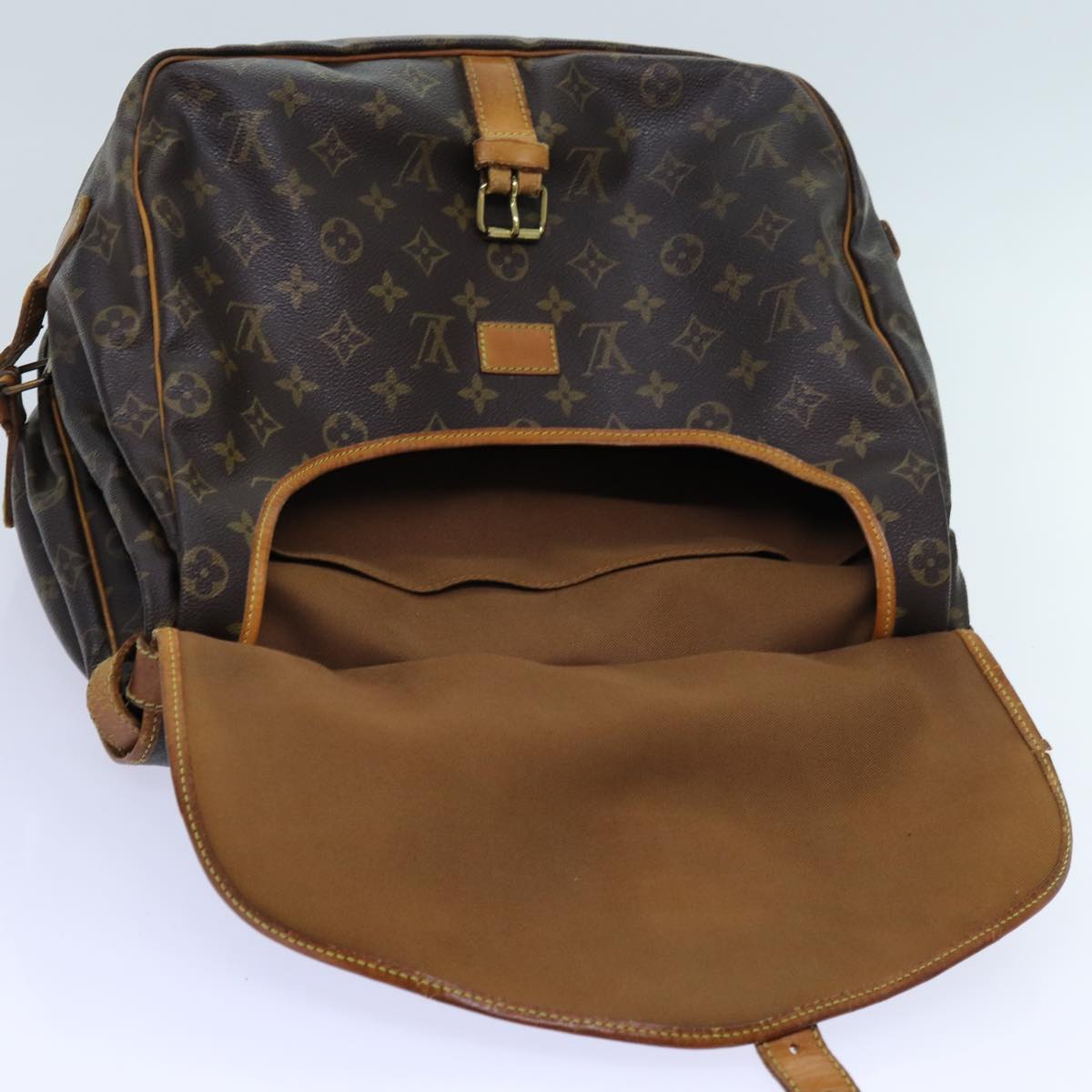 LOUIS VUITTON Monogram Saumur 35 Shoulder Bag M42254 LV 70072