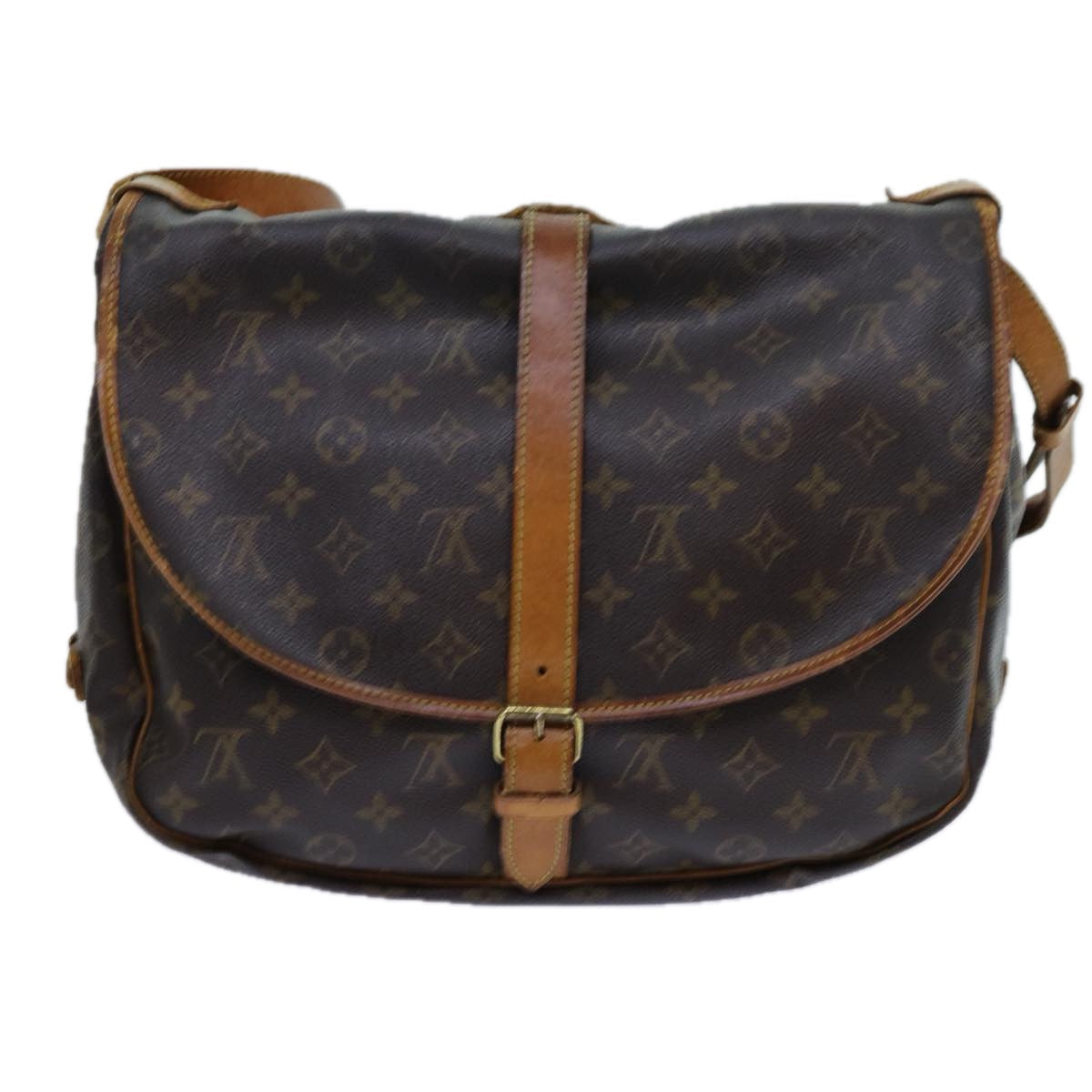 LOUIS VUITTON Monogram Saumur 35 Shoulder Bag M42254 LV 70072
