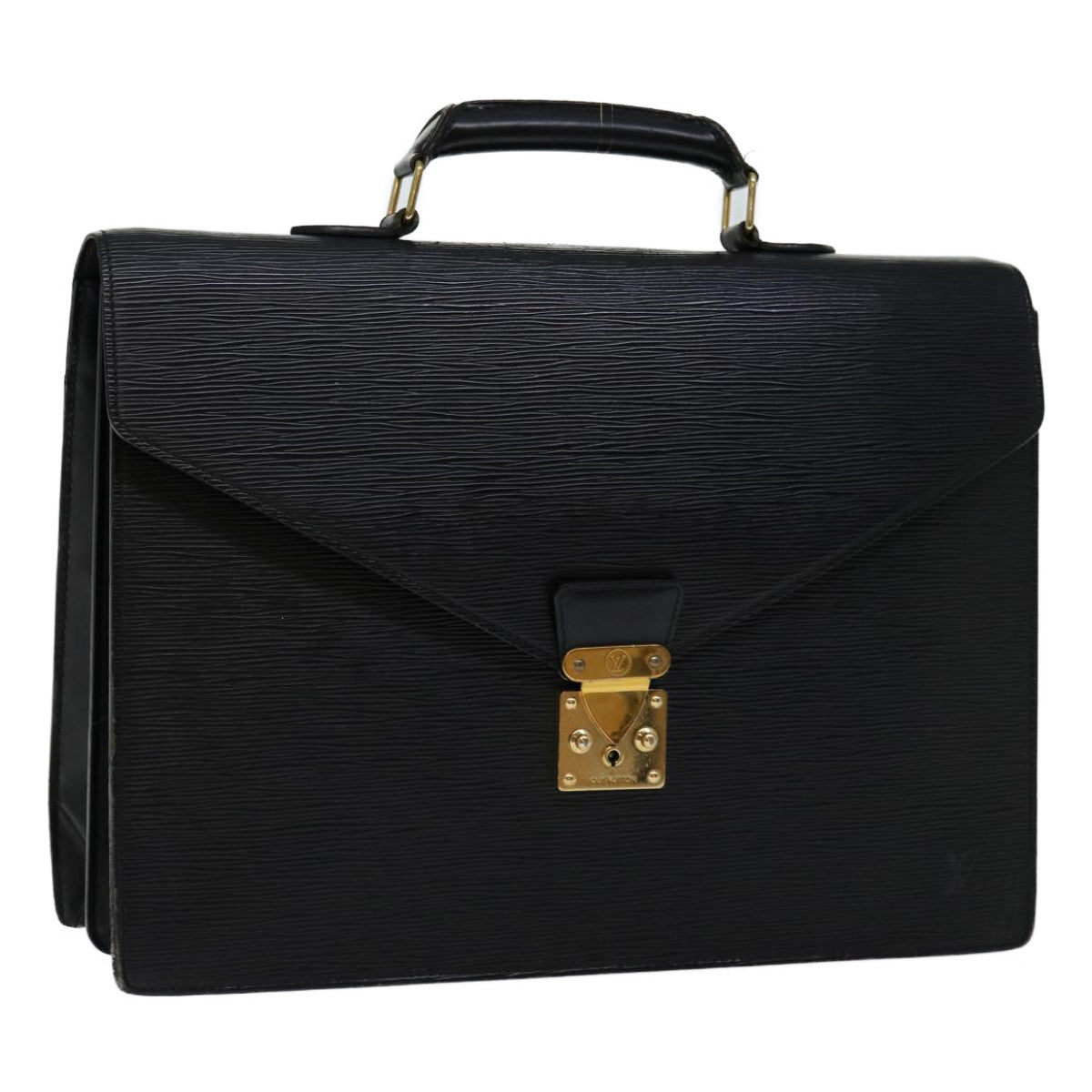 LOUIS VUITTON Epi Serviette Ambassador Business Bag Black M54412 LV 70077