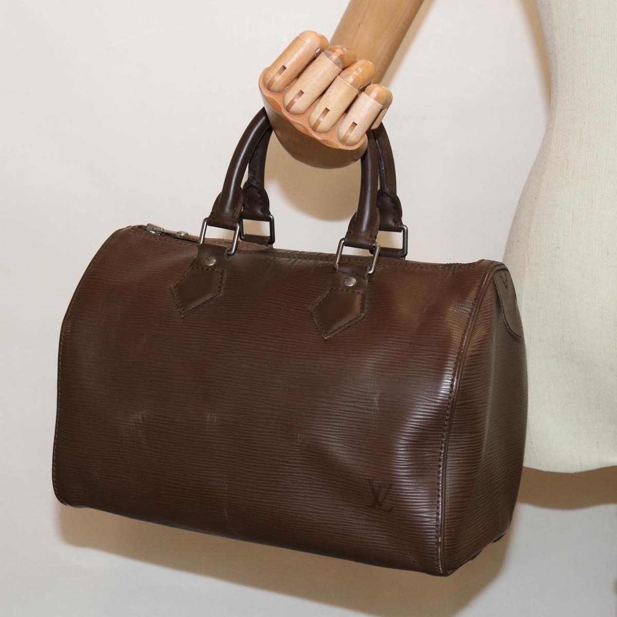 LOUIS VUITTON Epi Speedy 25 Hand Bag Mocha M5903D LV 70080