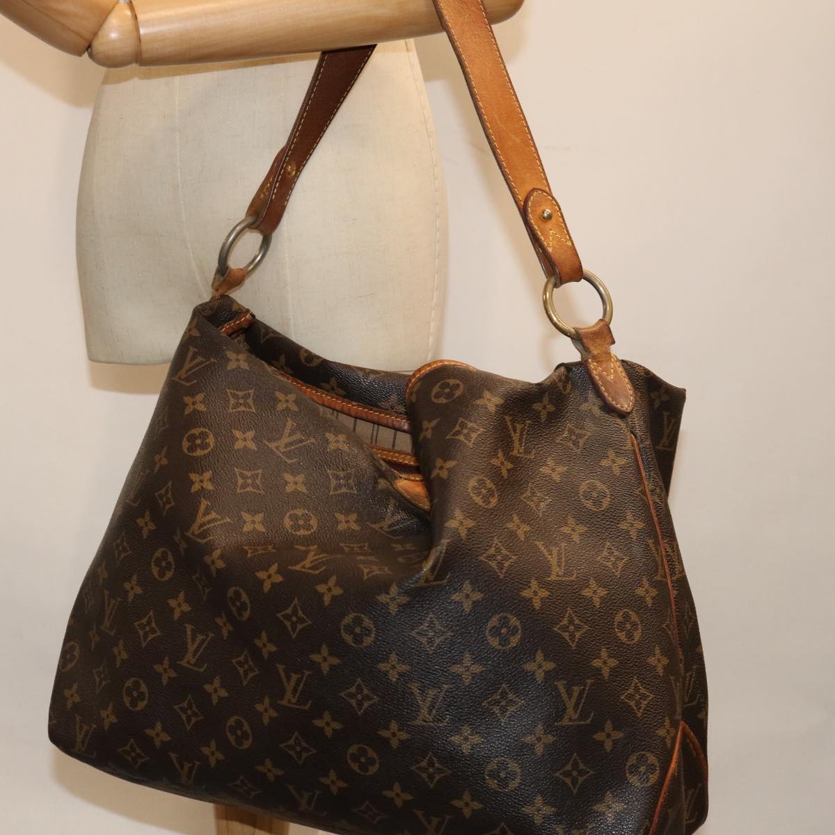 LOUIS VUITTON Monogram Delightful MM Shoulder Bag M50156 LV 70100