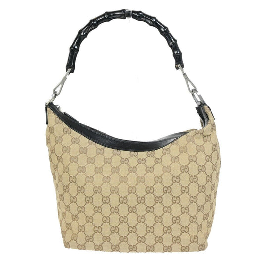 Luxury Gucci Trending 2025 Bamboo  Canvas Shoulder Bag ()