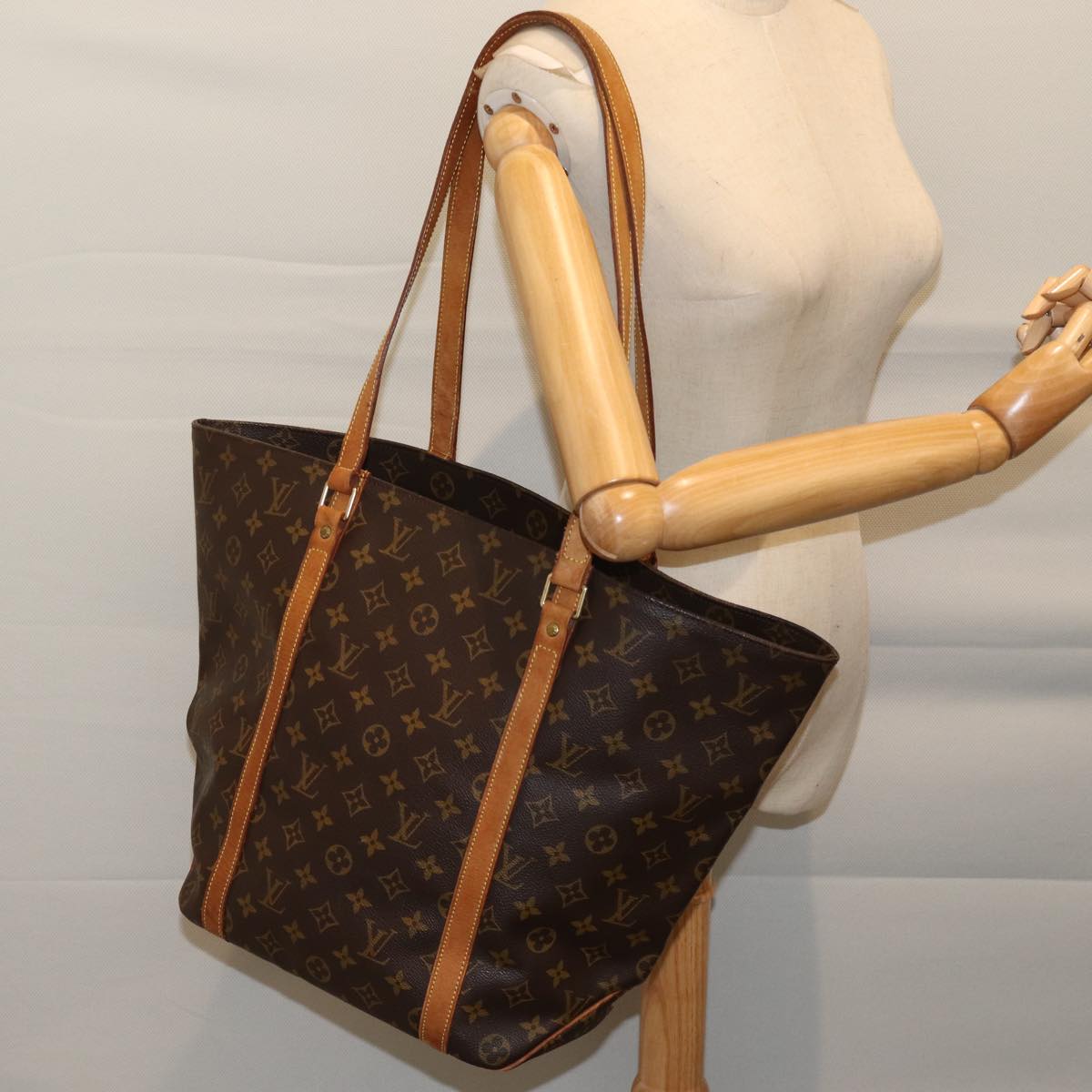 LOUIS VUITTON Monogram Sac Shopping Tote Bag M51108 LV 70102