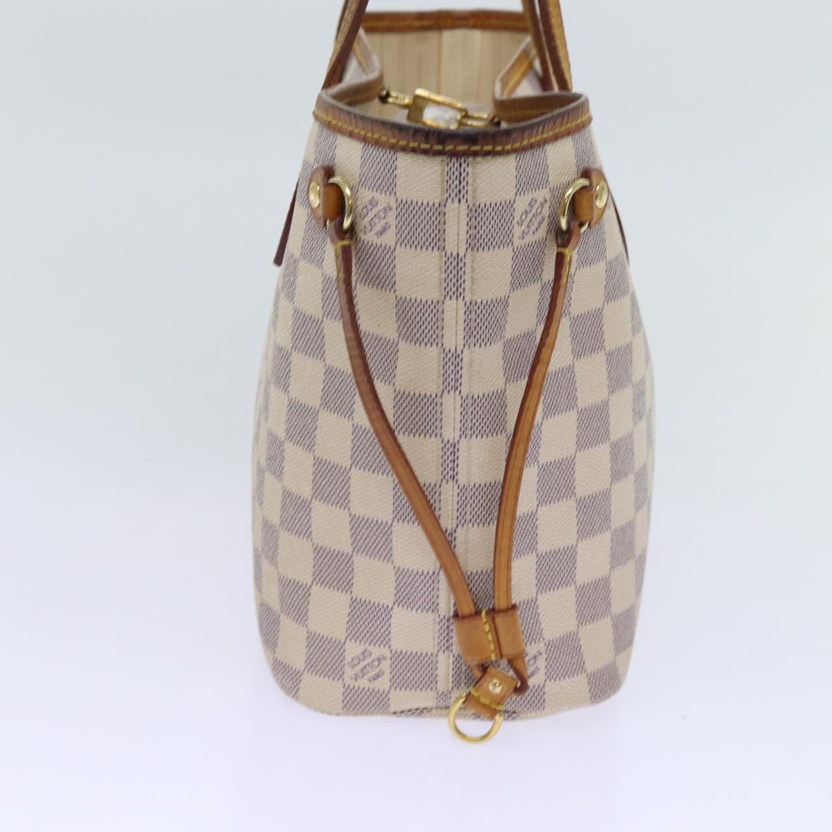 LOUIS VUITTON Damier Azur Neverfull PM Tote Bag N41362 LV 70104